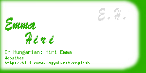 emma hiri business card